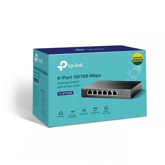 Tp-Link TL-SF1006P 6 Port 10/100 4 Port PoE Switch