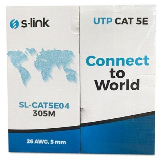 S-Link Cat6 Gri UTP Data Kablosu (305m)