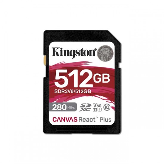 Kingston 512G SDXC Canvas React Plus (280-150)MB/s