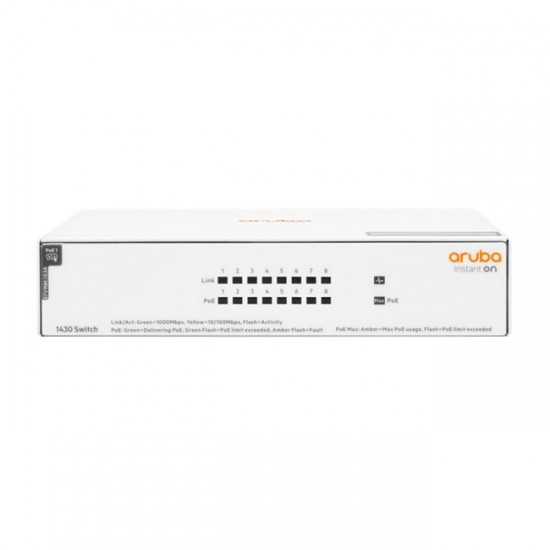 HPE Aruba Instant On R8R46A 1430-8 Port PoE (64W)