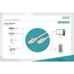 Digitus Zırhlı Patch Kablo Cat6A Gri (3m)