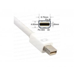 Dark Mini DisplayPort to VGA Dişi Çevirici