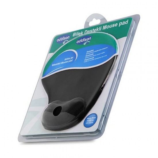 Addison 300152 Siyah Bilek Destekli Mouse Pad Addison 300152 Siyah Bilek Destekli Mouse Pad