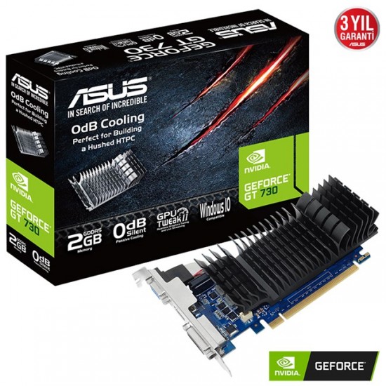 Asus GeForce GT 730 2GB GDDR5 Vga Dvi Hdmi 64Bit