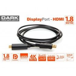 Dark DisplayPort to HDMI Kablo(1,8m) 4K