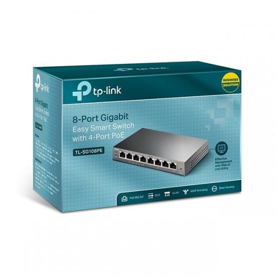 Tp-Link TL-SG108PE 8Port Gigabit 4 Port PoE Switch Tp-Link TL-SG108PE 8Port Gigabit 4 Port PoE Switch
