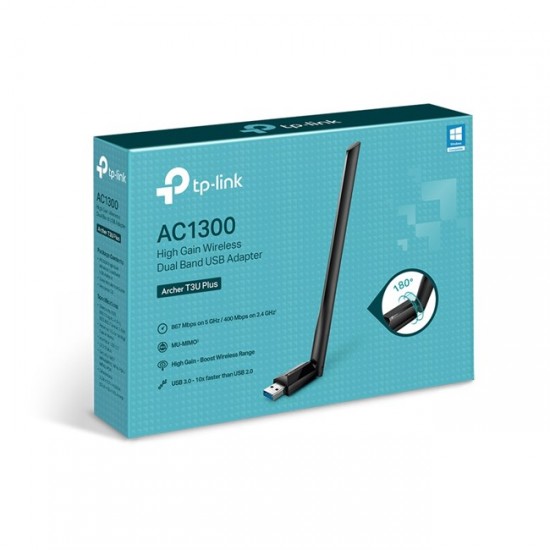 Tp-Link Archer T3U Plus 1300Mbps USB Adaptör