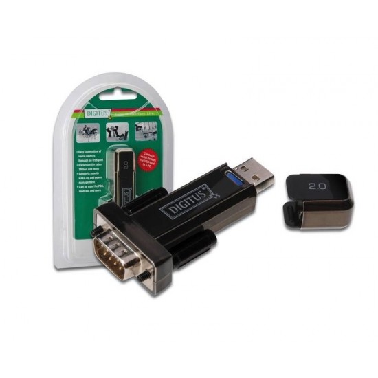 Digitus USB2.0 Erkek to RS232 (Seri) Dişi Çevirici