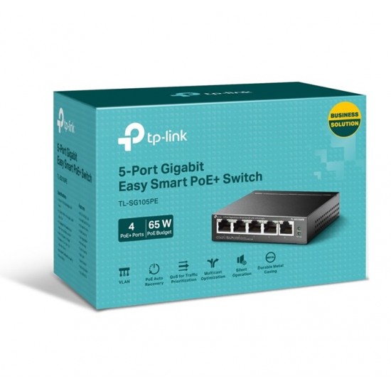 Tp-Link TL-SG105PE 5 Port Gigabit 4Port Poe Switch Tp-Link TL-SG105PE 5 Port Gigabit 4Port Poe Switch