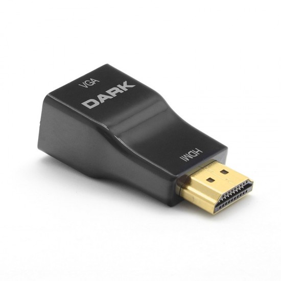 Dark HDMI Erkek to VGA Dişi Çevirici Siyah