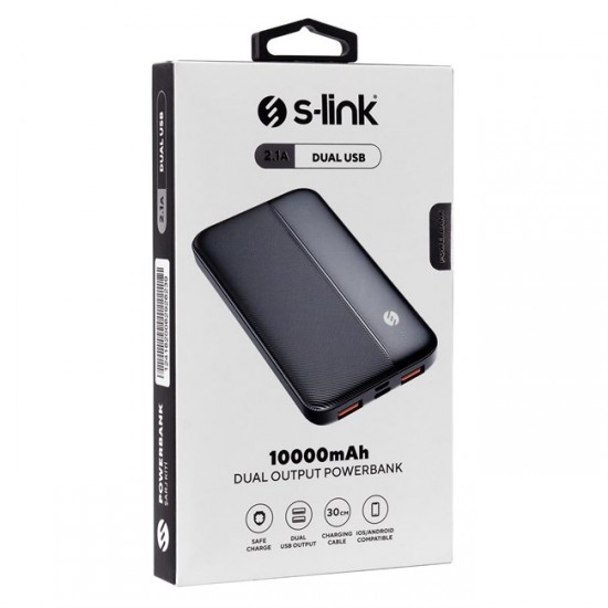 S-link Powerbank 10000mAh Siyah