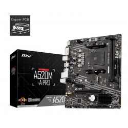 MSI A520M-A Pro AM4 Ryzen DDR4 Dvi Hdmi