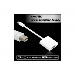 Dark Mini DisplayPort to VGA Dişi Çevirici