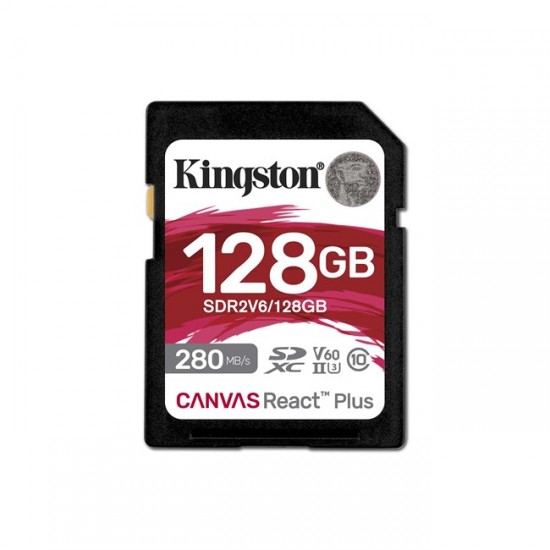 Kingston 128G SDXC Canvas React Plus (280-100)MB/s