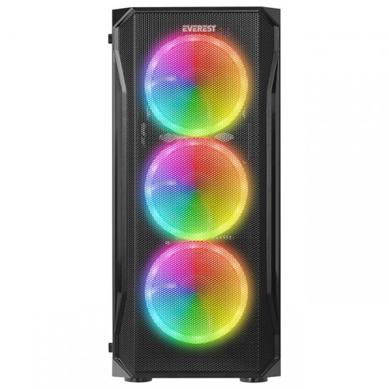 Everest X-Racer (600W-Peak) TG RGB Fan Mid Tower