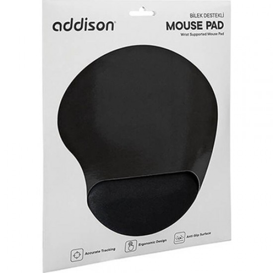 Addison 300521 Siyah Bilek Destekli Mouse Pad