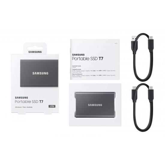 Samsung T7 2TB Usb 3.2 Gen 2 Type-C Gri