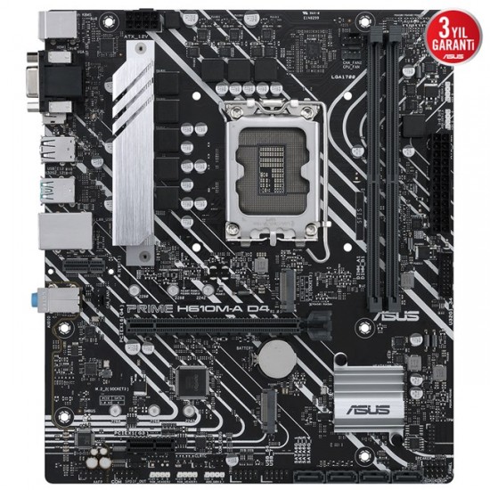 Asus Prime H610M-A D4 Csm 1700P Vga Hdmi Dp