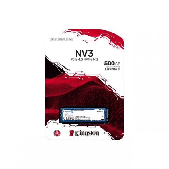 Kingston NV3 500GB M.2 NVMe SSD (5000-3000MBs)