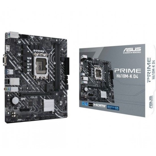 Asus Prime H610M-K D4 1700P Vga Hdmi