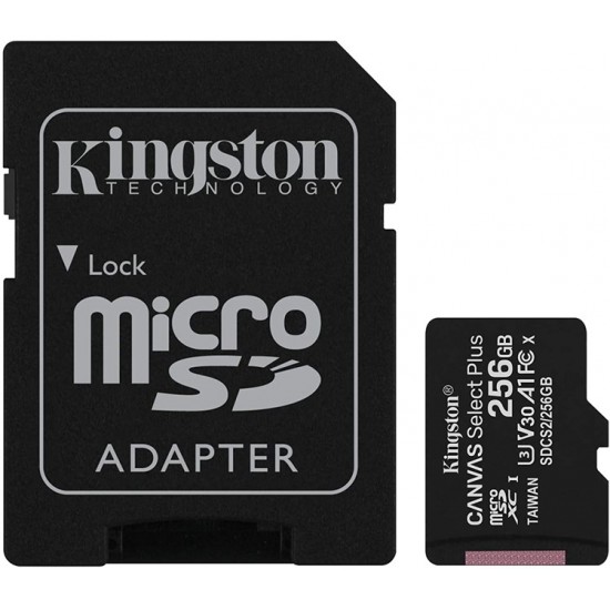 Kingston 256GB Micro SD Canvas 100MB SDCS2/256GB