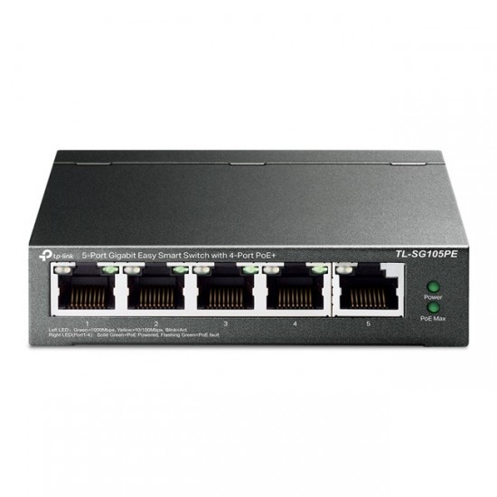 Tp-Link TL-SG105PE 5 Port Gigabit 4Port Poe Switch Tp-Link TL-SG105PE 5 Port Gigabit 4Port Poe Switch