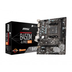 MSI B450M-A Pro Max AM4 Ryzen DDR4 Vga Dvi-D Hdmi