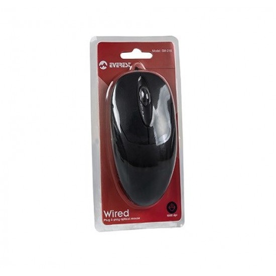 Everest SM-216 Usb Siyah 1200dpi Optik Mouse