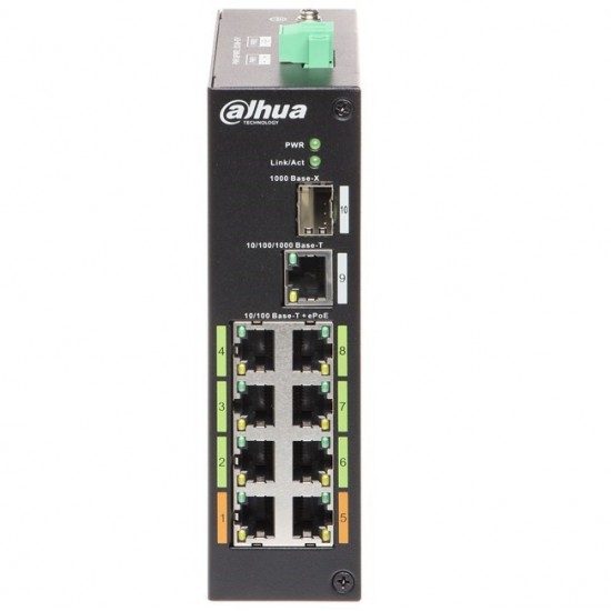 Dahua 8 Port 100Mbps E-PoE (LR2110-8ET-120)